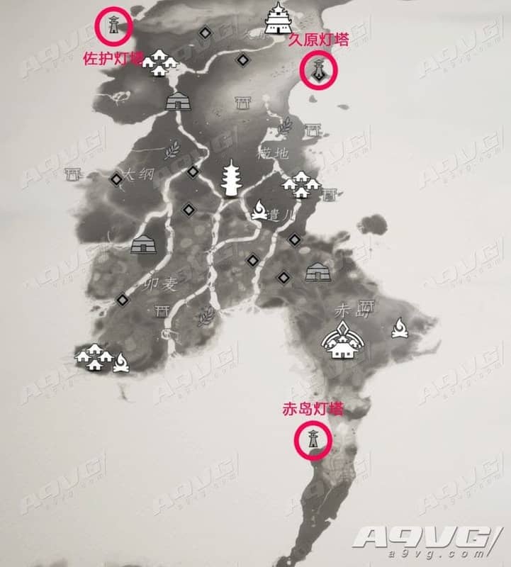 對馬戰鬼 (Ghost of Tsushima) 照亮前路獎盃全部燈塔位置分享