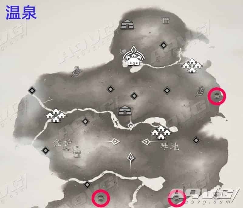 對馬戰鬼 (Ghost of Tsushima) 全部溫泉地圖位置分享