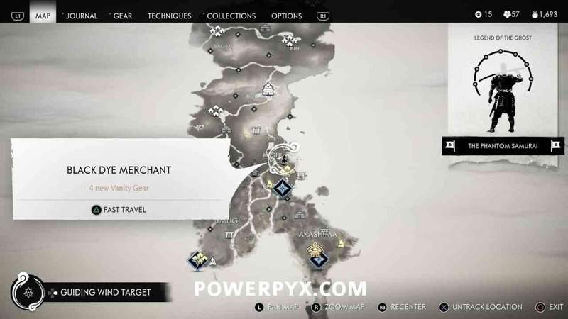 對馬戰鬼 (Ghost of Tsushima) 黑白染料商人位置詳解