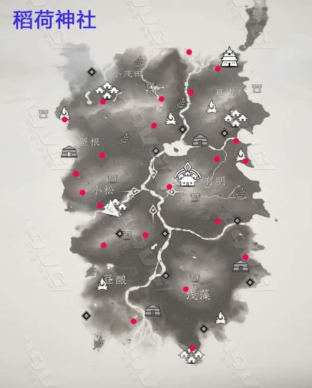 對馬戰鬼 (Ghost of Tsushima) 所有狐狸巢穴位置分享