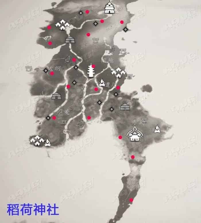 對馬戰鬼 (Ghost of Tsushima) 所有狐狸巢穴位置分享