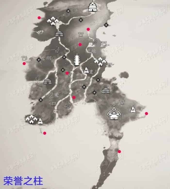 對馬戰鬼 (Ghost of Tsushima) 全部榮譽之柱位置分享