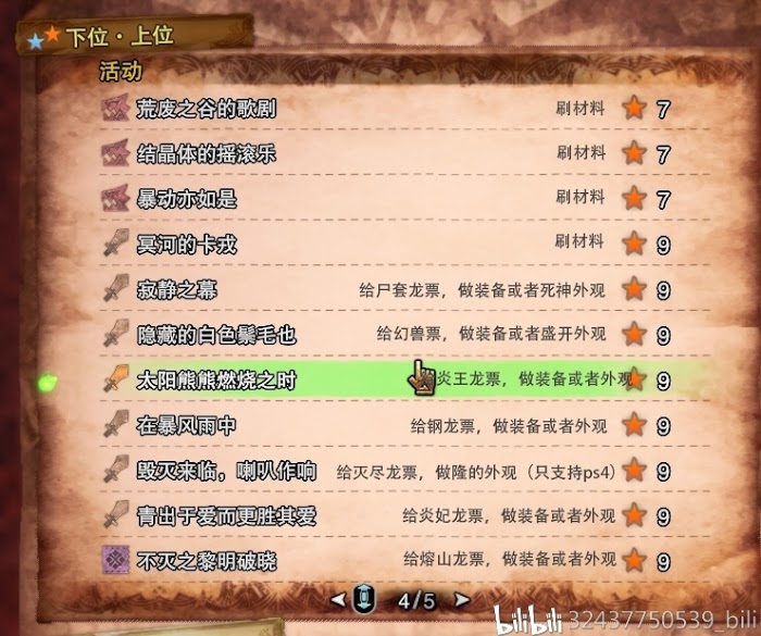 魔物獵人 世界 Iceborne 熱情之宴各活動獎勵整理