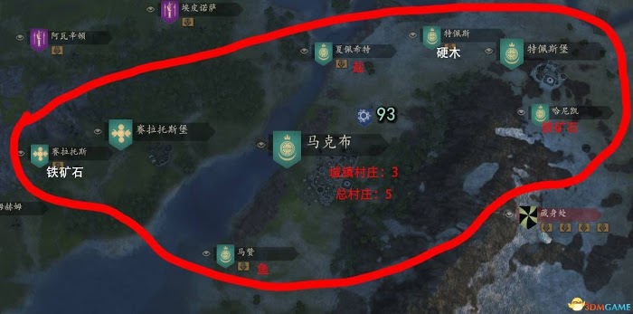 騎馬與砍殺 2 艾塞萊、庫塞特城鎮經濟帶圖解