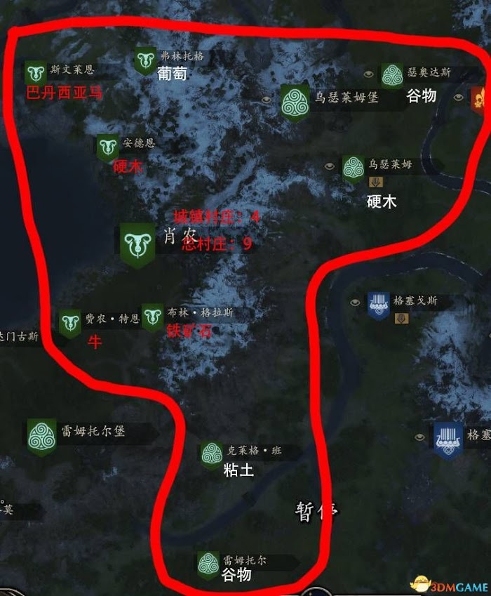 騎馬與砍殺 2 艾塞萊、庫塞特城鎮經濟帶圖解