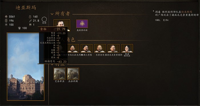 騎馬與砍殺 2 城鎮地區糧食產出分析