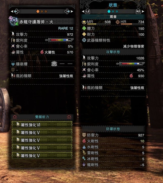 魔物獵人 世界 Iceborne 13.50版帝王金屬性盾斧強度測試與配裝