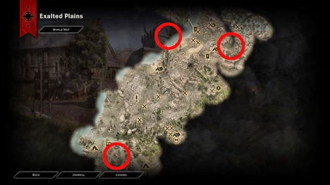 闇龍紀元 異端審判 三個heraldry取得位置