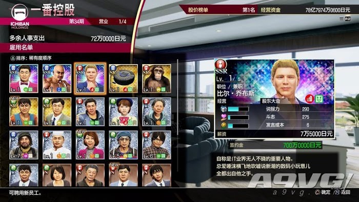 人中之龍7 光與闇的去向 公司經營模式玩法攻略心得介紹