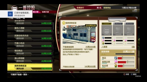 人中之龍7 光與闇的去向 全不動產價值分享