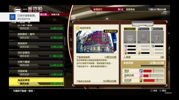 人中之龍7 光與闇的去向 全不動產價值分享