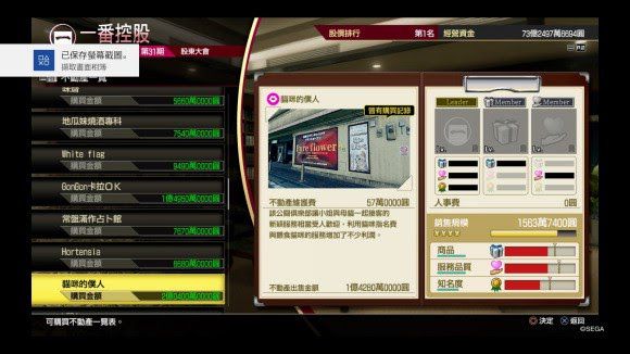 人中之龍7 光與闇的去向 全不動產價值分享