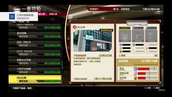人中之龍7 光與闇的去向 全不動產價值分享