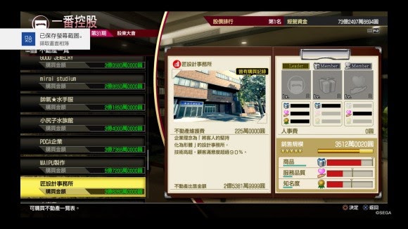人中之龍7 光與闇的去向 全不動產價值分享