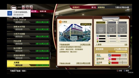人中之龍7 光與闇的去向 全不動產價值分享