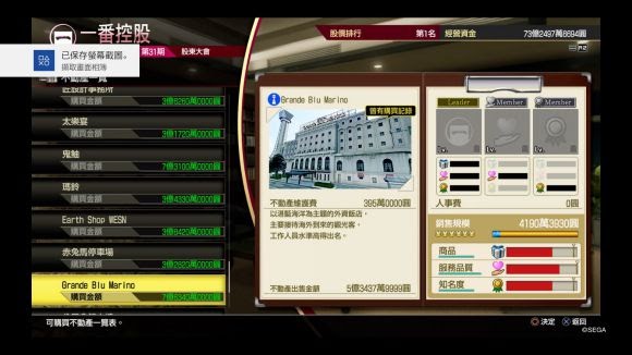 人中之龍7 光與闇的去向 全不動產價值分享