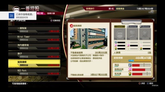 人中之龍7 光與闇的去向 全不動產價值分享