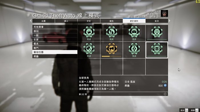 俠盜獵車手5 (GTA 5) 搶劫任務獎章挑戰心得