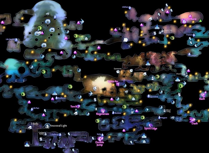 聖靈之光2 (Ori and the Will of the Wisps) 全收集位置地圖