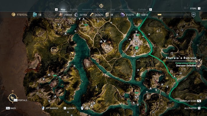刺客教條 奧德賽 (Assassin's Creed Odyssey) 亞特蘭蒂斯之命運DLC全石板位置圖示