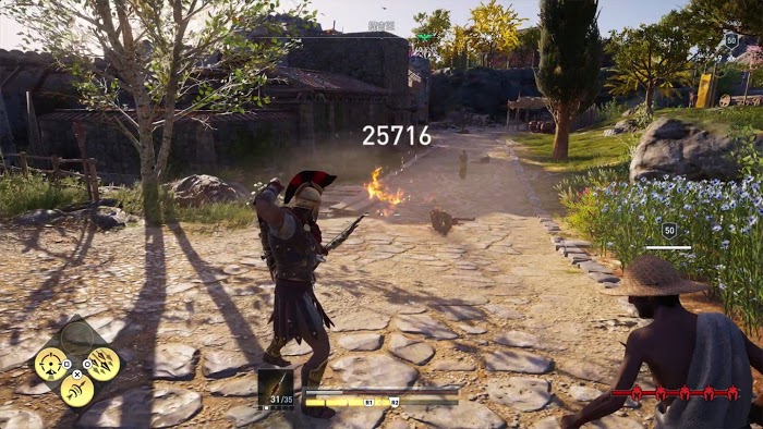 刺客教條 奧德賽 (Assassin's Creed Odyssey) 毒火箭、箭雨與毀滅射擊傷害測試