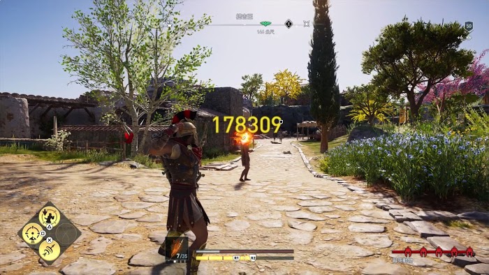 刺客教條 奧德賽 (Assassin's Creed Odyssey) 毒火箭、箭雨與毀滅射擊傷害測試