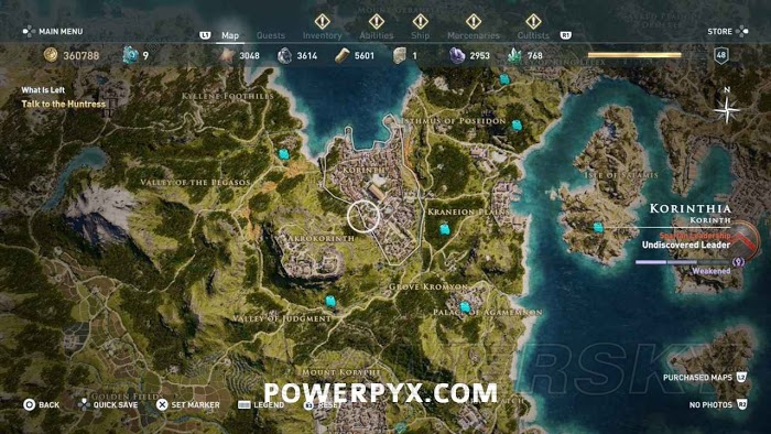 刺客教條 奧德賽 (Assassin's Creed Odyssey) 全古老刻寫板位置地圖