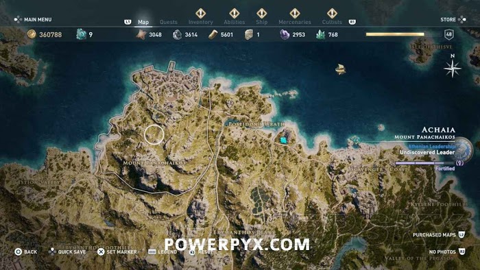 刺客教條 奧德賽 (Assassin's Creed Odyssey) 全古老刻寫板位置地圖