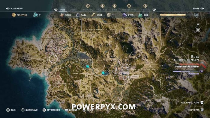 刺客教條 奧德賽 (Assassin's Creed Odyssey) 全古老刻寫板位置地圖