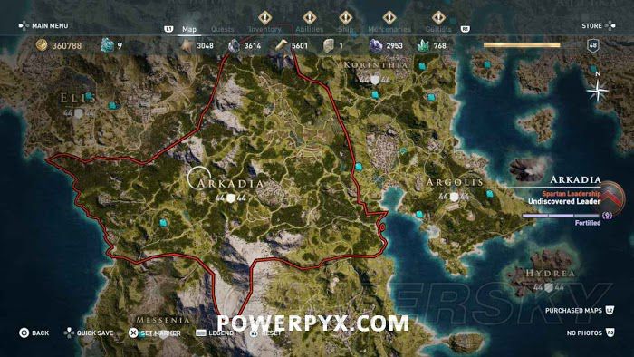 刺客教條 奧德賽 (Assassin's Creed Odyssey) 全古老刻寫板位置地圖
