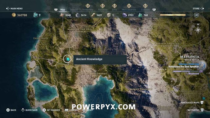 刺客教條 奧德賽 (Assassin's Creed Odyssey) 全古老刻寫板位置地圖