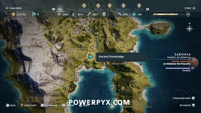刺客教條 奧德賽 (Assassin's Creed Odyssey) 全古老刻寫板位置地圖