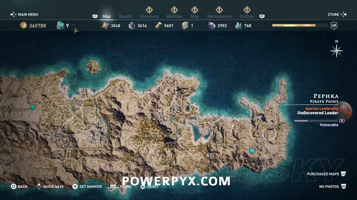 刺客教條 奧德賽 (Assassin's Creed Odyssey) 全古老刻寫板位置地圖