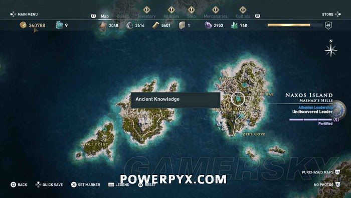 刺客教條 奧德賽 (Assassin's Creed Odyssey) 全古老刻寫板位置地圖