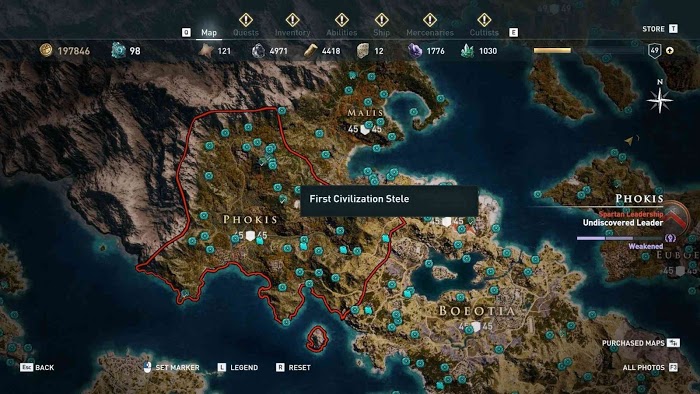 刺客教條 奧德賽 (Assassin's Creed Odyssey) 全地圖技能點分佈分享