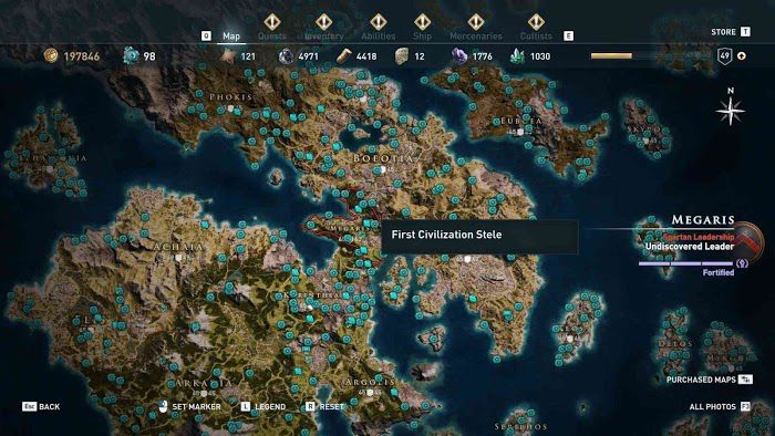刺客教條 奧德賽 (Assassin's Creed Odyssey) 全地圖技能點分佈分享