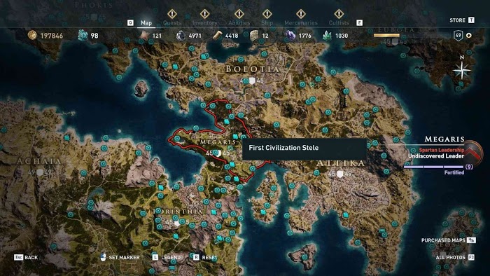 刺客教條 奧德賽 (Assassin's Creed Odyssey) 全地圖技能點分佈分享
