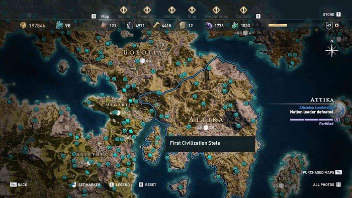 刺客教條 奧德賽 (Assassin's Creed Odyssey) 全地圖技能點分佈分享