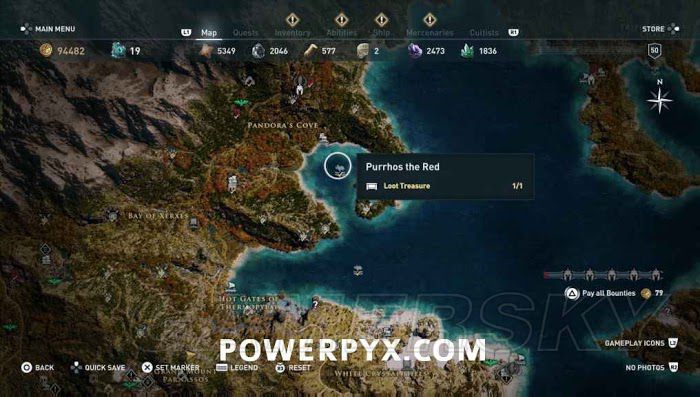 刺客教條 奧德賽 (Assassin's Creed Odyssey) 全水下地點位置地圖
