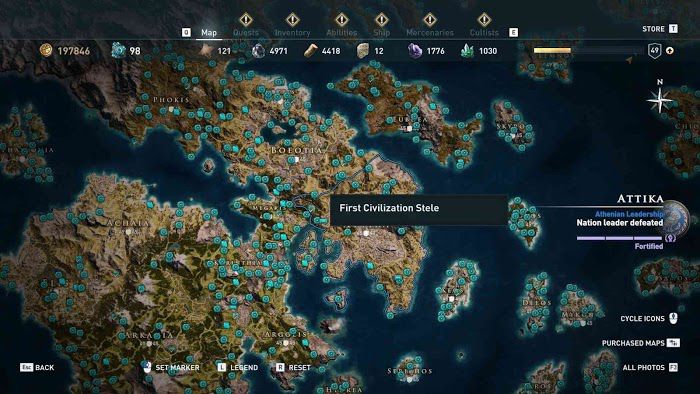 刺客教條 奧德賽 (Assassin's Creed Odyssey) 全地圖技能點分佈分享