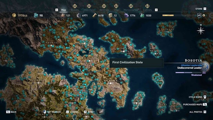 刺客教條 奧德賽 (Assassin's Creed Odyssey) 全地圖技能點分佈分享
