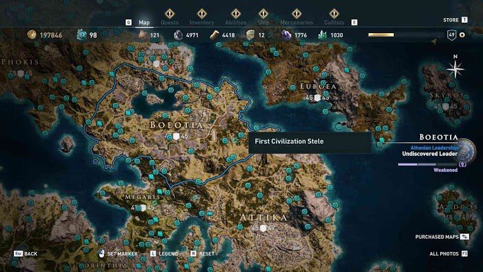 刺客教條 奧德賽 (Assassin's Creed Odyssey) 全地圖技能點分佈分享