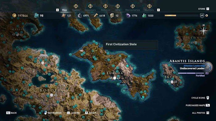 刺客教條 奧德賽 (Assassin's Creed Odyssey) 全地圖技能點分佈分享
