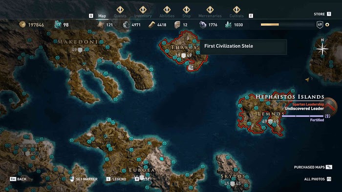 刺客教條 奧德賽 (Assassin's Creed Odyssey) 全地圖技能點分佈分享