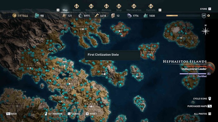 刺客教條 奧德賽 (Assassin's Creed Odyssey) 全地圖技能點分佈分享