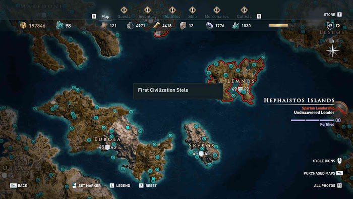 刺客教條 奧德賽 (Assassin's Creed Odyssey) 全地圖技能點分佈分享