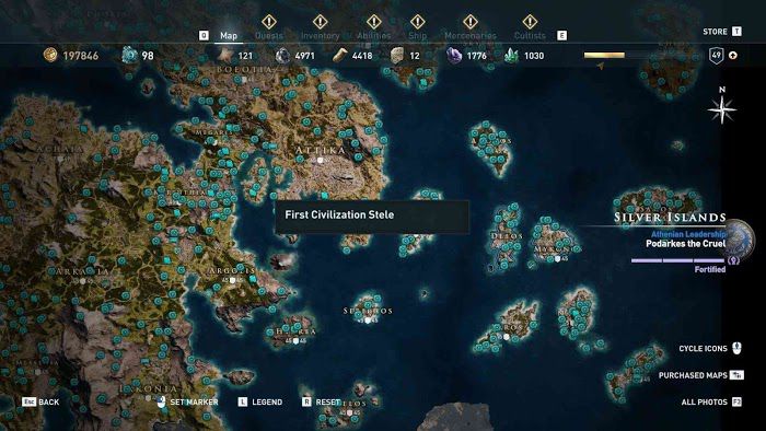 刺客教條 奧德賽 (Assassin's Creed Odyssey) 全地圖技能點分佈分享