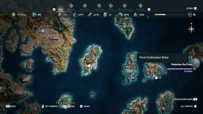 刺客教條 奧德賽 (Assassin's Creed Odyssey) 全地圖技能點分佈分享