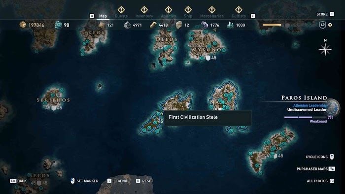 刺客教條 奧德賽 (Assassin's Creed Odyssey) 全地圖技能點分佈分享