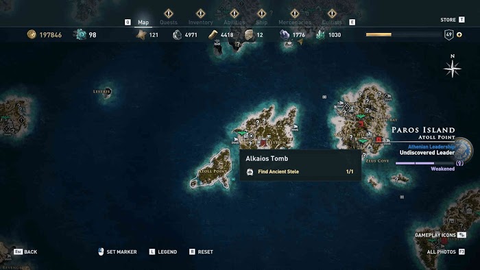 刺客教條 奧德賽 (Assassin's Creed Odyssey) 全地圖技能點分佈分享